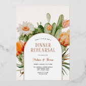Cactus Boho Wedding Dinner Probe Folieneinladung (Vorderseite)