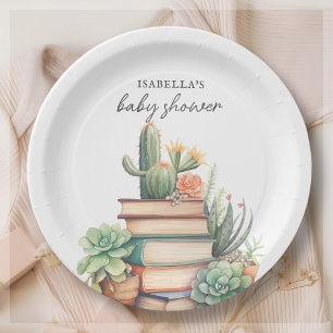 Cactus Book Themed   Babyparty Pappteller