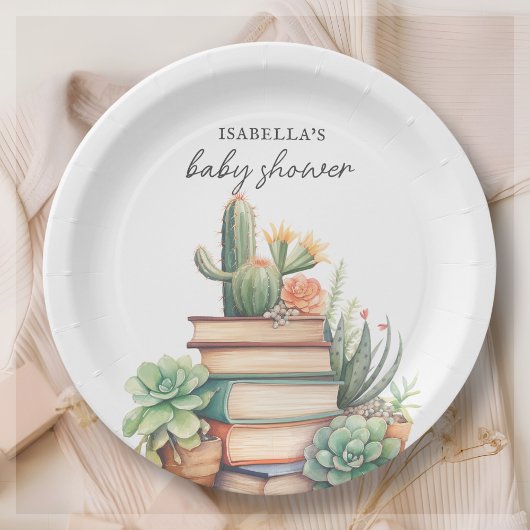 Cactus Book Themed | Babyparty Pappteller