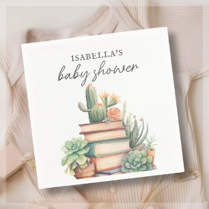 Cactus Book Themed Babyparty Serviette