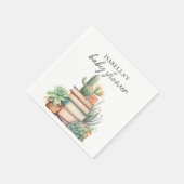 Cactus Book Themed | Babyparty Serviette (Ecke)