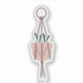 Cactus Botanical Hanging House Pflanze Greenery Aufkleber (Vorderseite)