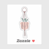 Cactus Botanical Hanging House Pflanze Greenery Aufkleber (Blatt)