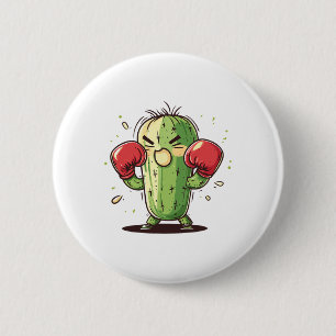 Cactus Boxer Funny Humour Ly Punch Button