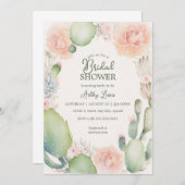 Cactus Brautparty, Boho Brautparty Einladung (Vorne/Hinten)