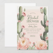 Cactus Brautparty Boho Cacuts Einladung (Vorne/Hinten)