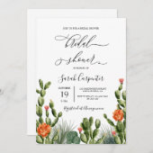 Cactus Brautparty Einladung (Vorne/Hinten)