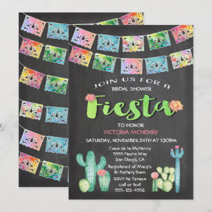 Cactus Brautparty Mexican Fiesta Einladung