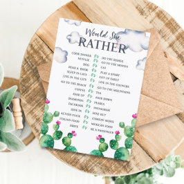 Cactus Brautparty würde eher eine Spielkarte haben Einladung