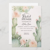 Cactus Bridal Boho Blume Greenery Einladung (Vorne/Hinten)