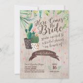 Cactus Bridal Shower Invitation - Wüstenchic Einladung (Vorderseite)