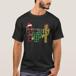 Cactus Buffalo Karo Leopard Weihnachten passend T-Shirt