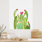 Cactus Cacti Arizona Wüste Kunst Poster (Küche)