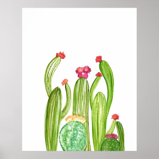 Cactus Cacti Arizona Wüste Kunst Poster (Vorne)
