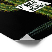 Cactus Cacti Funny Art Humor Sweet Hugs Poster (Ecke)