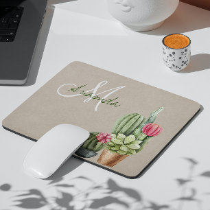 Cactus Cacti Succulent Südwestwüste Monogram Mousepad