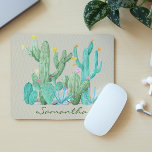 Cactus Cacti Succulent Südwestwüste Mousepad<br><div class="desc">Dieses Design kann in dem Bereich personalisiert werden, der durch das Ändern des Fotos und/oder Textes zur Verfügung gestellt wird. Oder Sie können es anpassen, indem Sie den Mausklick auswählen, um weitere Optionen anzupassen, um die Farbe des Hintergrunds zu löschen oder zu ändern, Text hinzuzufügen, die Textfarbe oder den Stil...</div>