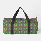Cactus cacti succulents muster grau monogram Sli Duffle Bag (Rückseite)