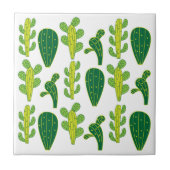 Cactus Cacti Succulents Pattern Fliese (Vorderseite)