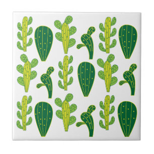 Cactus Cacti Succulents Pattern Fliese