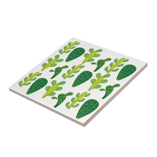 Cactus Cacti Succulents Pattern Fliese (Seite)