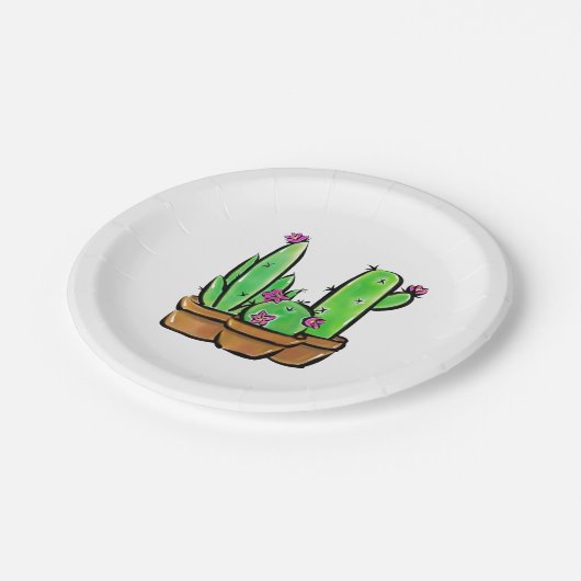 Cactus cacti succuli pappteller (Schrägansicht)