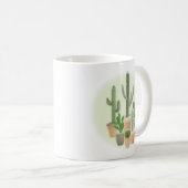 Cactus Cacti Topted Pflanze Sukkulturen Kaffeetasse (VorderseiteRechts)