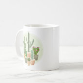 Cactus Cacti Topted Pflanze Sukkulturen Kaffeetasse (Vorderseite Links)