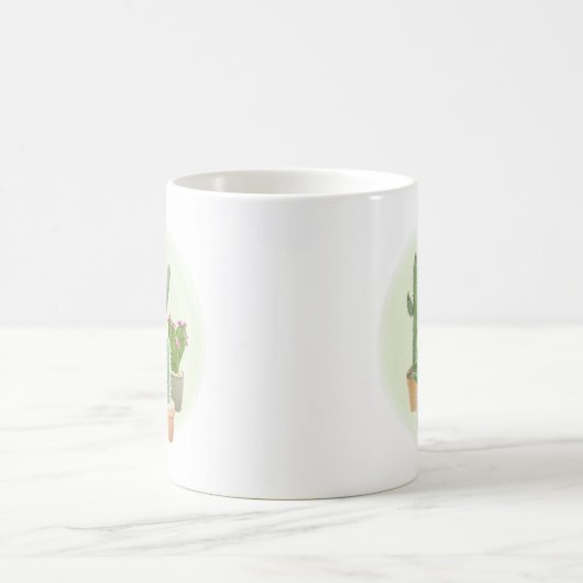 Cactus Cacti Topted Pflanze Sukkulturen Kaffeetasse (Mittel)