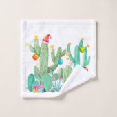 Cactus Cacti Wüste Weihnachtsbadehandtücher Badhandtuch Set (Waschlappen)