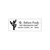 Cactus Calligraphy Address Family Handwriting Permastempel (Design)