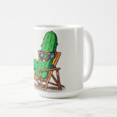 Cactus Caricaturesco en la Playa - Taza Divertida Kaffeetasse (VorderseiteRechts)