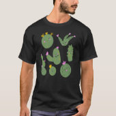 Cactus Cartoon Set Pflanze T - Shirt (Vorderseite)