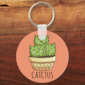 Cactus Cats Schlüsselanhänger (Vorderseite)