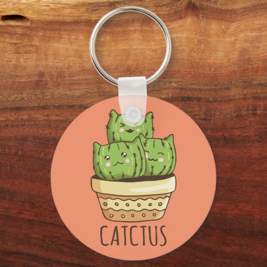 Cactus Cats Schlüsselanhänger (Vorderseite)
