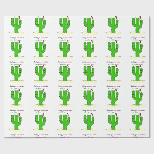 Cactus Christmas Geschenkpapier (Flach)