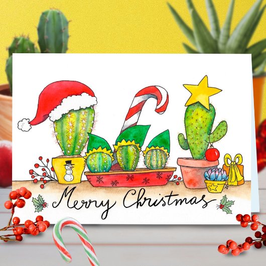 Cactus Christmas greeting card von Nicole Janes Karte