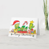 Cactus Christmas greeting card von Nicole Janes Karte (Vorderseite)