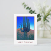 Cactus Christmas Holiday Card Feiertagspostkarte (Stehend Vorderseite)