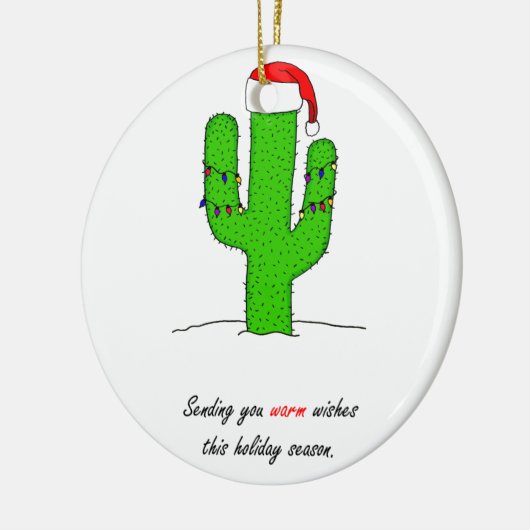 Cactus Christmas Keramik Ornament (Links)