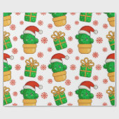 Cactus Christmas Pattern Geschenkpapier (Flach)