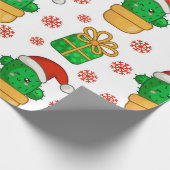 Cactus Christmas Pattern Geschenkpapier (Ecke)