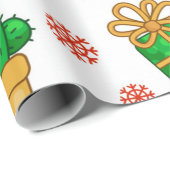 Cactus Christmas Pattern Geschenkpapier (Rolleneckpunkt)