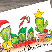 Cactus Christmas postcard von Nicole Janes Postkarte