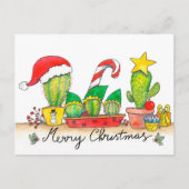 Cactus Christmas postcard von Nicole Janes Postkarte (Vorderseite)