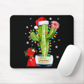 Cactus Christmas Sweater Lights Santa Xmas Plant L Mousepad (Mit Mouse)