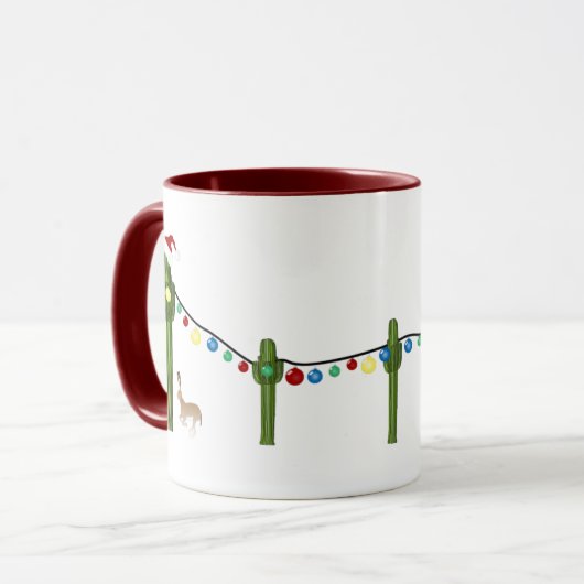 Cactus Christmas Tasse (Vorderseite Links)
