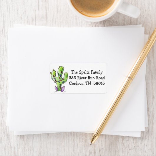 Cactus Christmas Tree Address labels Adressaufkleber (Insitu)