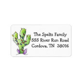 Cactus Christmas Tree Address labels Adressaufkleber (Vorne)