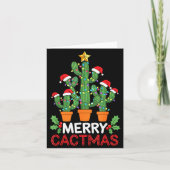Cactus Christmas Tree Funny Merry Cactmas Cactus M Karte (Vorderseite)